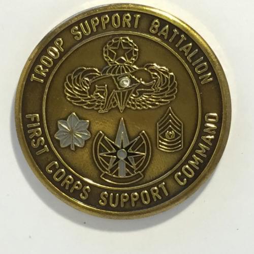 Low price custom metal coins new oem Corps Troop Battalion Challenge Coin hot sales custom made antique brass military coins