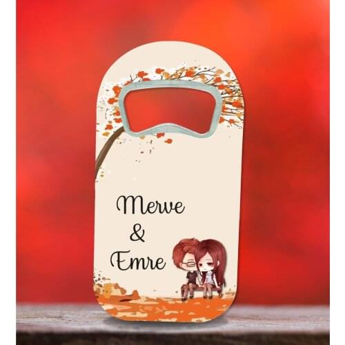 Personalized Will Open Small Magnet 4.5x9cm 30 Pcs, Engagement, Wedding Souvenir