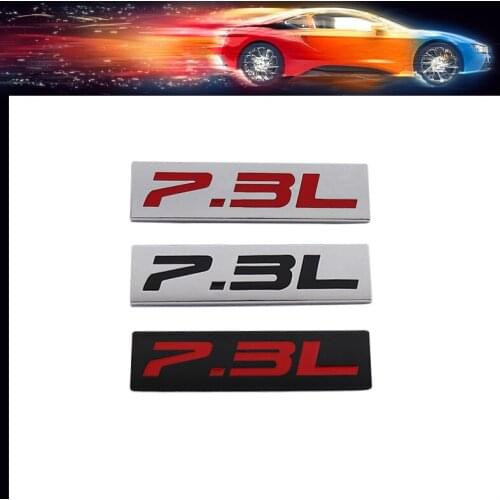 Premium 7.3L 7.3 L car Engine Hood Fender trunk Tail Rear Bonnet Nameplate Decal Emblem Badge Sticker for Universal