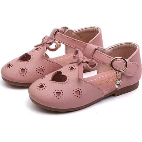 Girls Sandals Spring/summer Children Shoes Casuals Sneakers Kids Hollow Sandals Bow Non-slip Soft Bottom Baby Princess Shoes