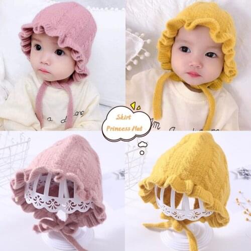 Princess Hat With Twist Skirt Knitted Cap Simplicity Fashion Multi-Color Selection Ear Protection Windproof Soft Four Seasons
