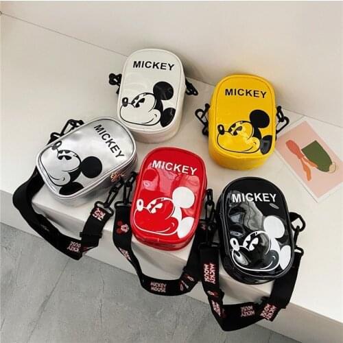 Disney Mickey Mouse Cartoon Childrens Bag Messenger Boy Girl Baby Bag Kids Shoulder Bag Mickey Fashion Coin Purse Mini Cool Bag