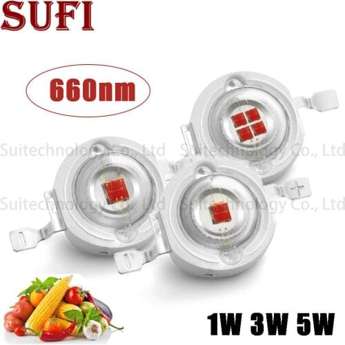 High Power LED Chip 660nm Deep Red LED Grow Light 1W 3W 5W COB for 1 3 5 W Watt Plant Growing Tank Aquarium Vegetable Fruit Grow