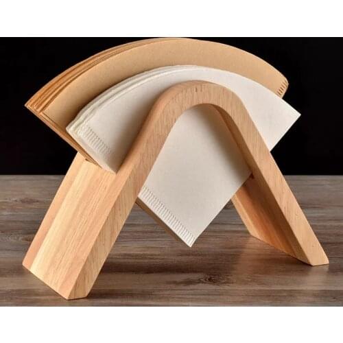 Hand Drip Coffee Filter Paper Holder Storage Rack V60 Decorative Cone Coffee Filter Container Countertop Dispenser Display Stand