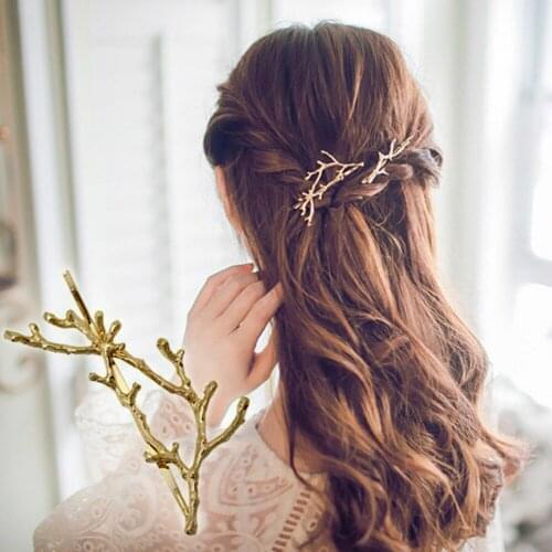 Vintage Tree Hair Clips Girls Alloy Branch Hairpins Fashion Hairgrips Lady Elegance Metal Hair Accessories For Women