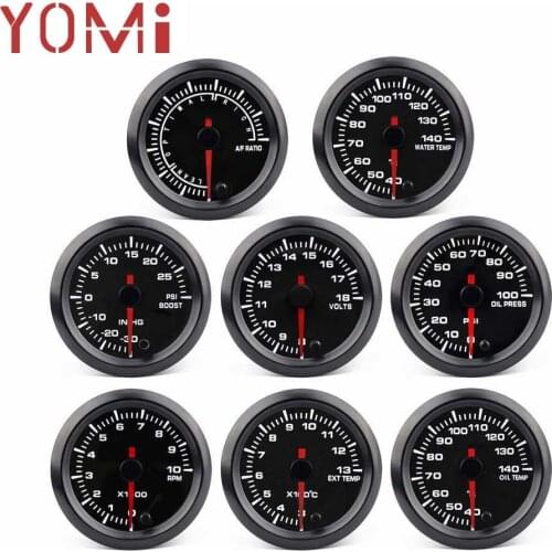 YOMI 2" 52mm 7 Colors High Speed Car Boost Water temp Oil temp Oil press Air fuel ratio Voltmeter EGT Tachometer RPM Gauge