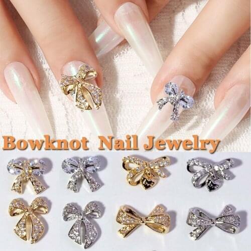 1 Pcs Shiny Nail Rhinestones Bowknot Bear Deer Design Nail Jewelry DIY Cute Art Decorations Manicure Accessories