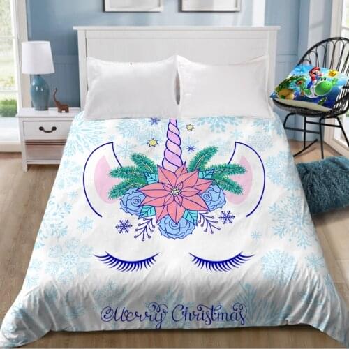 1pcs Unicorn Cartoon Printing Bed Sheet Unicorn Horse Coverlet Children Room Bed Sheet (NO Cover Pillowcase)