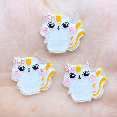 10/20Pcs Kawaii Cute Mini Hamster Flat back Resin Cabochons Scrapbooking DIY Jewelry Craft Decoration Accessorie K83