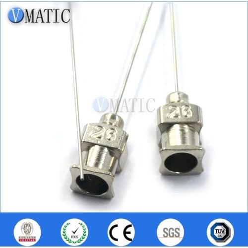 Free Shipping 12Pcs 1 Inch Tip Length 26G Metal Needle Stainless Steel Blunt Needles