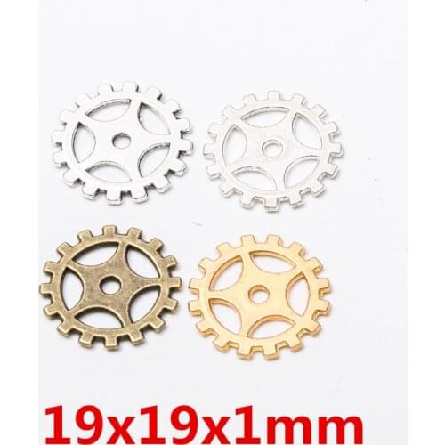 20pcs/Pack 19mm Star Hollowed DIY Round Gears Handicraft Metal Parts