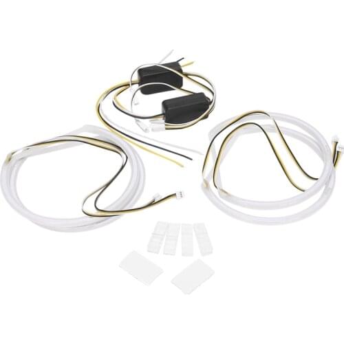 Car Led Angel Eyes Halo Rings 4X131MM Dual Color White Yellow Cotton Light for BMW E36 E38 E39 E46 M3 Headlight Rings