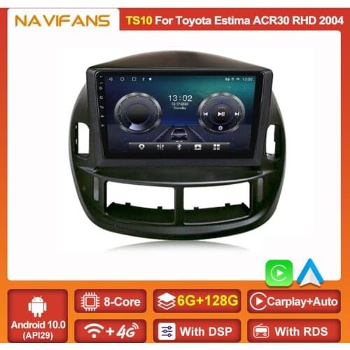 8 Core 6G 128G Android 11 DSP Car Radio Carplay Auto For Toyota Estima ACR30 RHD 2004 Navigation GPS WIFI BT 5.0 Stereo Receiver