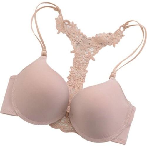 Push Up Bra Sexy Lace Women Underwear Front Closure Hollow Back Bralette Lady Underwear Size 75-85 B F4