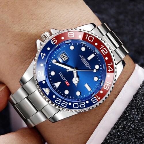 Luxury Mens Business Wrist Watches Quartz Analog Clock Male Date Stainless Steel Luminous Waterproof Sport Military Watch Men