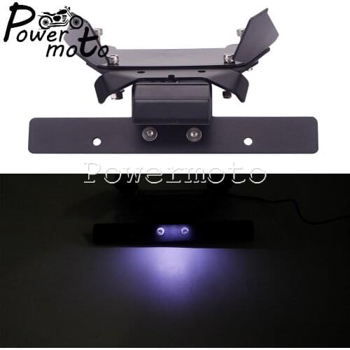 CNC Motorcycle LED Light Taillight License Plate Holder Mount License Plate Bracket For KAWASAKI EX250R NINJA NINJA 250R 2008-12