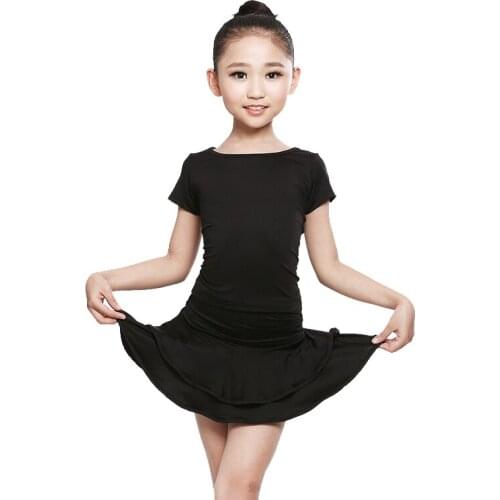 Childrens Day Latin Dance Dress Kids Dresses Cha Cha Rumba Samba Costumes Black Modern Waltz Professional Latin Stage Wear