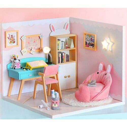 CUTEBEE DIY Dollhouse Wooden Doll Houses Miniature Dollhouse Kit Furniture Casa Music Led Toys for Children Birthday Gift