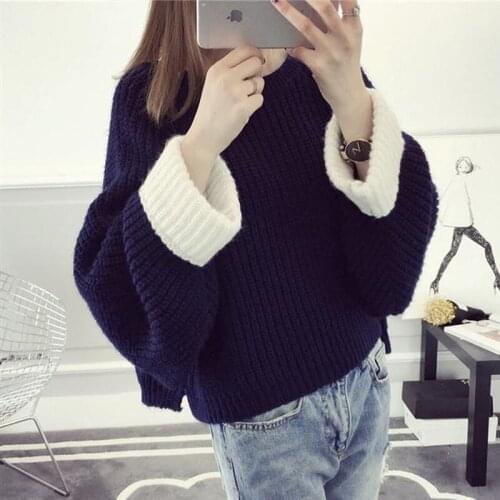 Elegant Autumn Winter Women Oversized Sweater Solid Loose Knitted Sweaters Long Sleeve Pullover Female Jumper Cashmere MOKIJINS