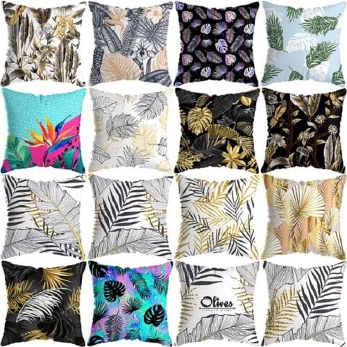 GY0077-1 Plants Cotton Cushion Case (No Filling) 1PC Polyester Home Decor Bedroom Decorative Sofa Car Throw Pillows