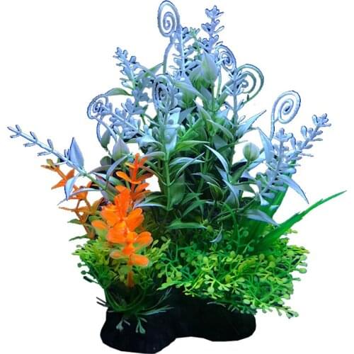 Artificial Fish Tank Decorative Plastic Aquarium Plant Ornaments Underwater Landscape Home Fish Tank Decor Aquatic Accessories