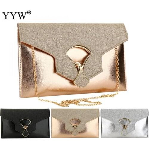 Gold Evening Clutch Bags For Women 2019 Leather Luxury Purses New Handbags Female Evening Bags Designer Small wedding party Bag