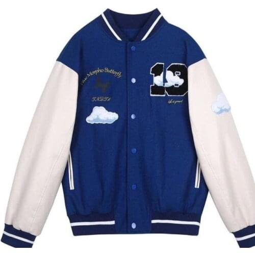 2021 New Arrival Hot Bomber Jacket Brand Clothing Women Single Breasted Spliced Autumn Baseball Pure Fresh Stripe Coat Casual