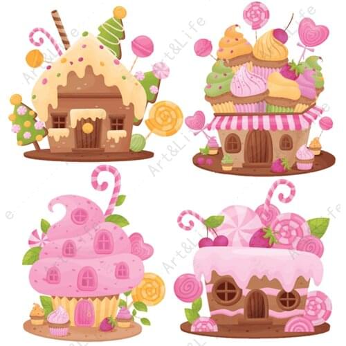 Hot New Metal Cutting Dies Biscuit House Birthday Cake House Stencils for Making Scrapbooking Album Paper Card Embossing Cut Die