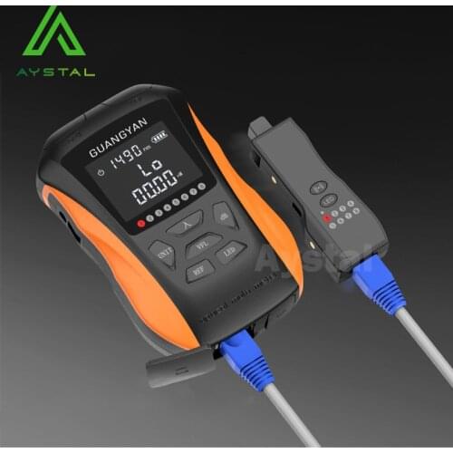 Optical Power Meter Red Laser 6 in 1 Mini Fiber Pen 15km Rechargeable Fiber Light Tester Light Network Cable Test Line Finder