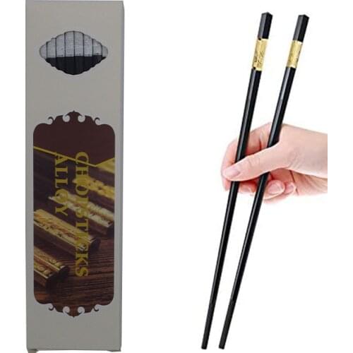 Ten Pairs Chopsticks Japanese Chopsticks Anti-slip Anti-mold Food Grade Plastic Alloy Chopsticks Set Kitchen Accessories