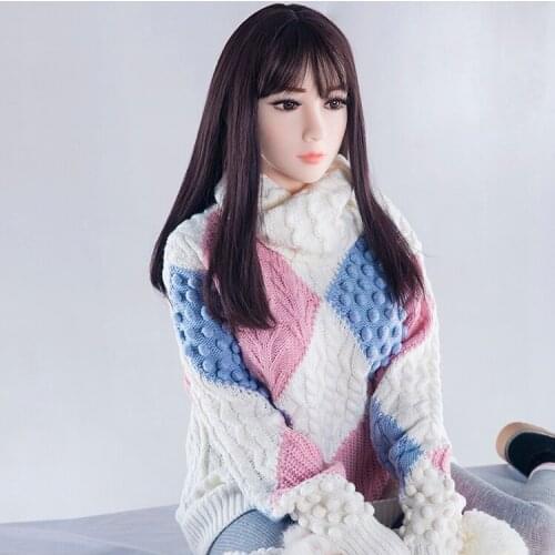 New 150cm sexy lifelike silicone sex dolls full real sized shemale metal skeleton big ass breast Silicone sex doll head vagina