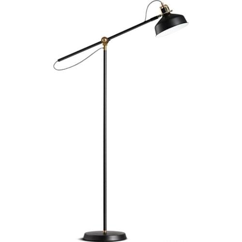 Nordic Rocker Floor Lamps for Living Room Stand Light American Industrial Decor Iron Stand Light Bedroom Bedside Floor Lights