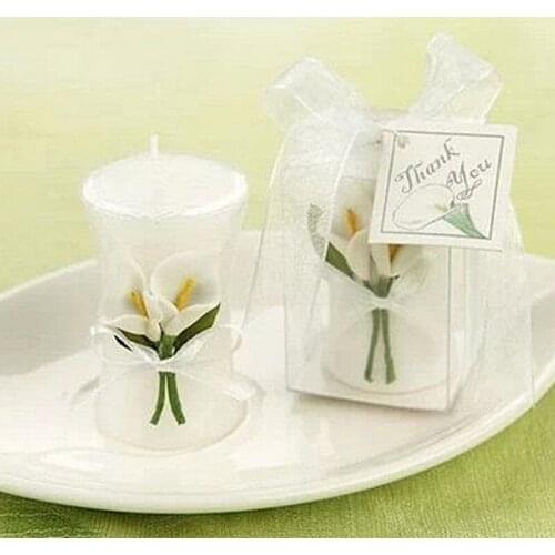 20pcs Flower Lily Candle For Wedding Party Birthday Souvenirs Gifts Favor souvenirs souvenir