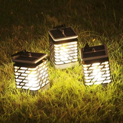 Solar Candle Lights LED Garden Light Flickering Flame Lights Solar Powered Portable Hanging For Christmas Candlelight Dinner