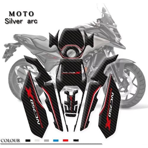 Reflective 3D Carbon Fiber Sticker Decal Emblem Tank Protective Case Cap For HONDA NC750X NC750 X 2019 2020