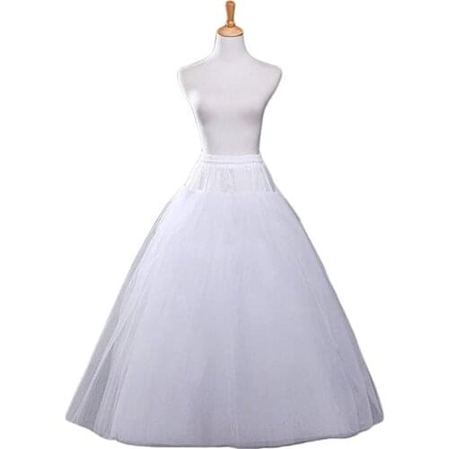 A-line Hoopless Petticoat Crinoline Underskirt Slips for Wedding Dress 2023