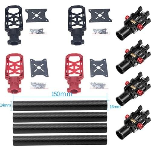 3K Carbon Fiber Tube + 16mm Clamp Type Motor Mount Plate Holder + Z16 Folding Arm Tube for 6-axle 4-axle Aircraft Quadcopter
