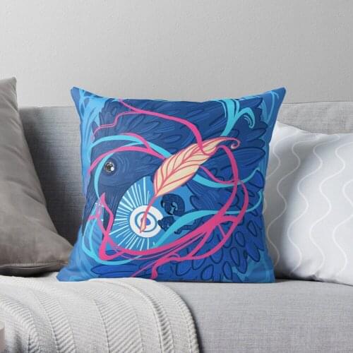 A Raven Memory Throw Pillow Cushion Cover Polyester throw pillows case on sofa home living room car seat decor 45x45cm