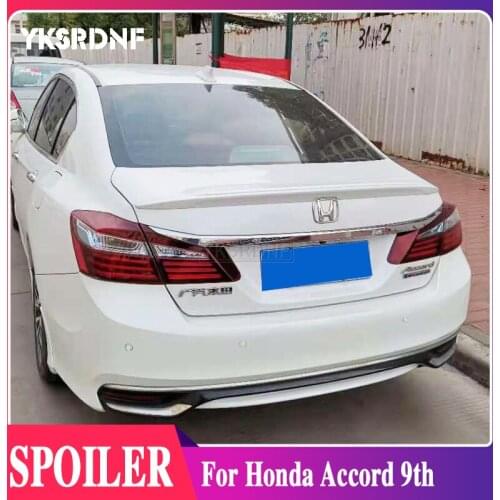 YKSRDNF Car Tail Wing Decoration For Honda Accord 9th 2014 2015 2016 2017 ABS Plastic Primer Color Rear Trunk Spoiler