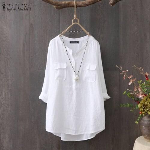 ZANZEA Short Sleeve Shirts For Women