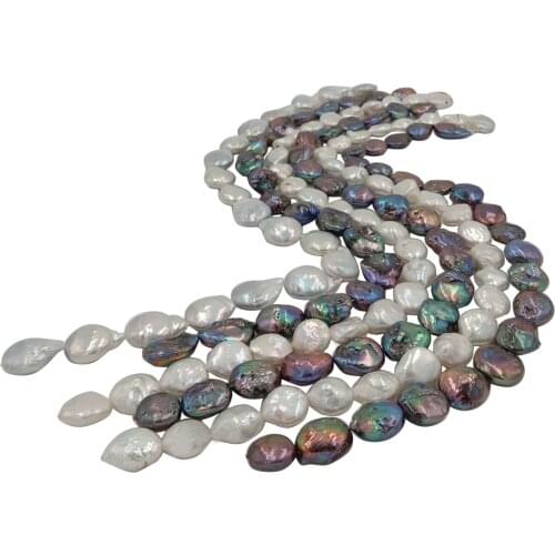 Pearl beads,100% Nature freshwater loose pearl with baroque shape, BIG BAROQUE shape pearl .12-17 mm.white ,and black