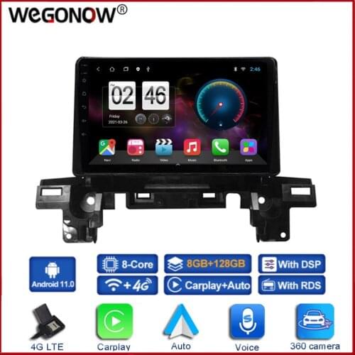360 Panoramic Camera Carplay 6G+128G Android 10.0 Car DVD Player GPS WIFI Bluetooth 5.0 RDS Radio For Mazda CX5 2018 2019 2020