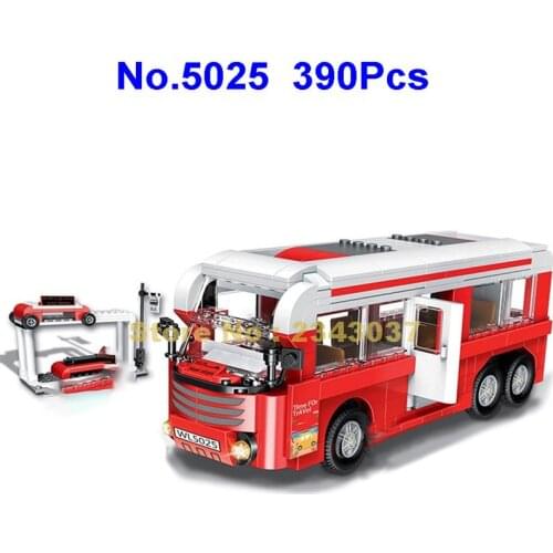 5025 390pcs Bus Rock Urban Model 4 Building Blocks Toy