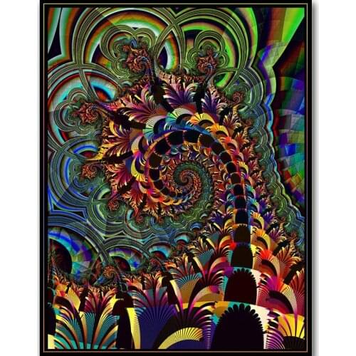 5D DIY Full Square round Drill Diamond Painting Cross Stitch kit Abstract flower Diamond Embroidery mandala Diamond Mosaic decor