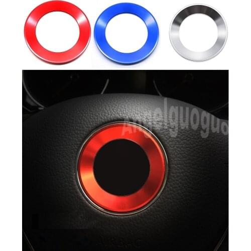 Aluminium Trim Car Steering Wheel Cover Logo Ring For Volkswagen VW Golf 6 7 MK6 MK7 Jetta MK5 MK6 POLO CC Passat B6 B7 TIGUAN