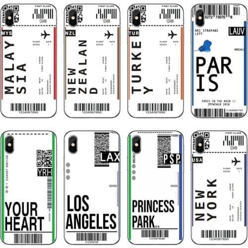 Travel Air Plane Ticket Accessories Phone Case For Huawei Honor 20 10i 9X 10 Lite 8S 8C 8X 7C 7X 7A 6C Pro 6 6A 6X 5C V10