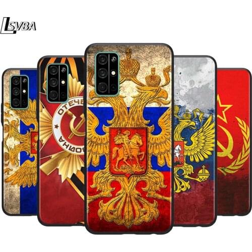 Russian flag for Huawei Honor 30 20S 20 10i 9S 9A 9C 9X 8X 10 9 Lite 8A 7C 7A Pro Phone Case Black Cover