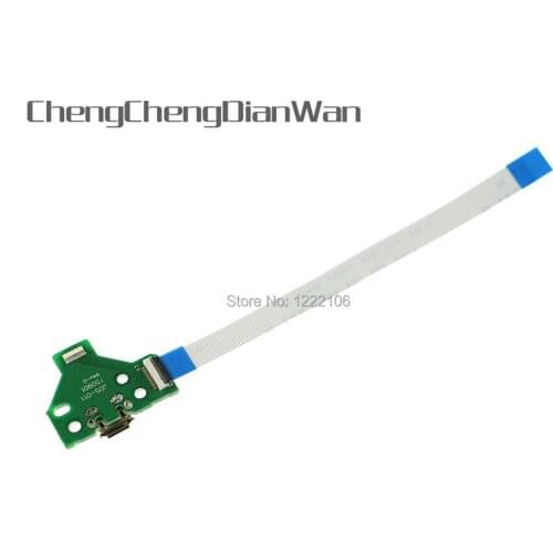ChengChengDianWan 15sets 60sets For PS4 12Pin USB Connector LED Charging Charger PCB Board For PS4 Controller with power Cable
