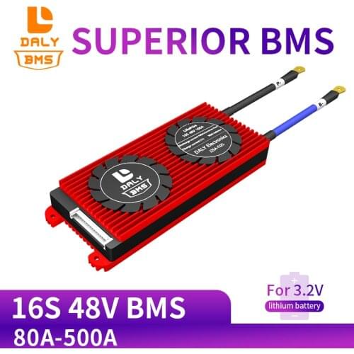 Daly 3.2V LifePo4 16S 48V 80A 100A 120A 500A 18650 BMS battery protection board with balanced lithiumion lithium battery module