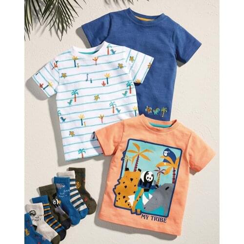 Infant Kids Cute Print t shirt New 2021 Summer Boys Tops 100% Cotton Baby Boy Clothes t-shirt Short Sleeve Casual Tee Undershirt